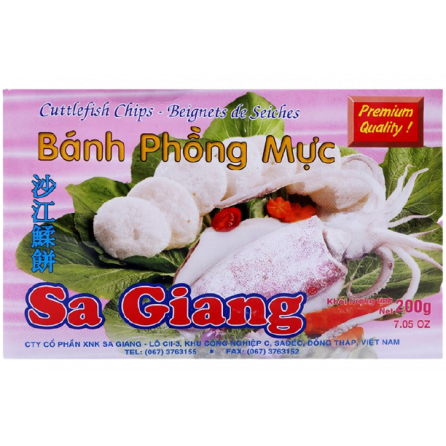 Чипсы жарки SA Giang со вкусом кальмаров 15% 200гр Вьетнам