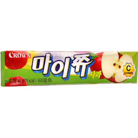 Crown "Май Чю" жевательная конфета Яблоко 44гр Корея