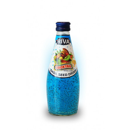 Напиток Blue Riva с семенами базилика вкус фруктового коктейля 290мл. Тайланд