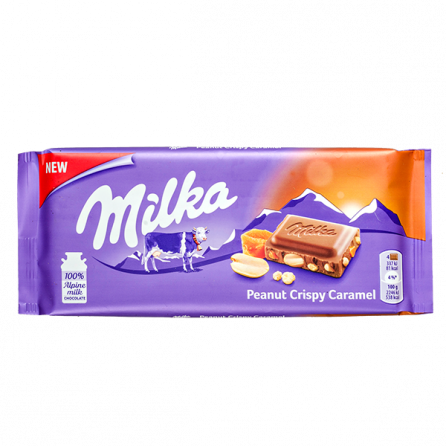 Шоколад Milka Peanut Crispy Caramel 90гр Германия