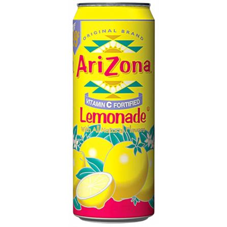 Arizona Lemon газированный лимонад 0.680 л США