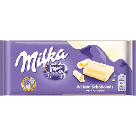 Шоколад Milka White Chocolate 100гр Германия