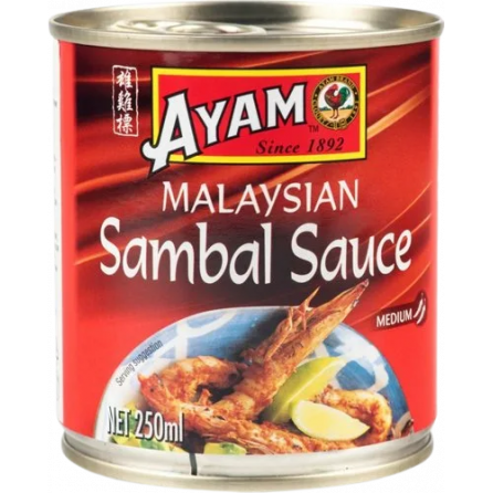 Самбал соус среднеострый для обжарки морепродуктов AYAM 250 мл Малайзия