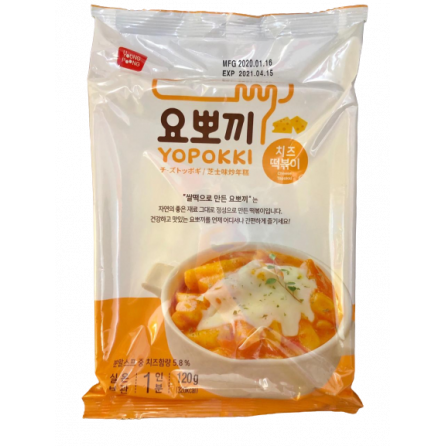 Токпокки Yopokki в сырном соусе 1 порция, Корея, 120 г