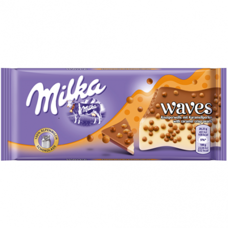 Шоколад Milka Waves Caramel 81гр Германия