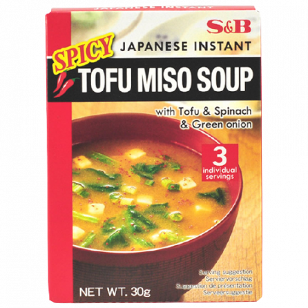 Суп S&B тофу-мисо острый быстрого приготовления 3 порции, 30г, Япония