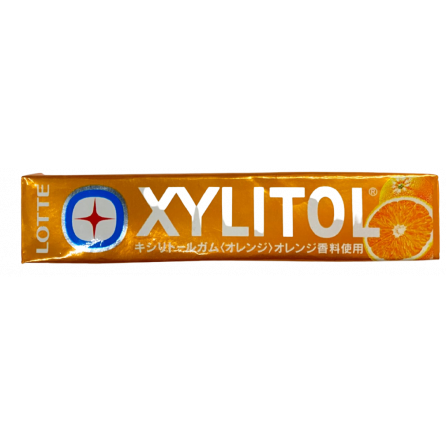 Жевачка Lotte с ксилитом Xylitol апельсин 21г Япония