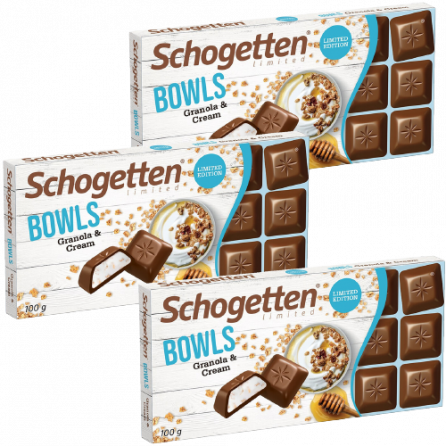 Шоколад Schogetten Granola & cream 100гр Германия