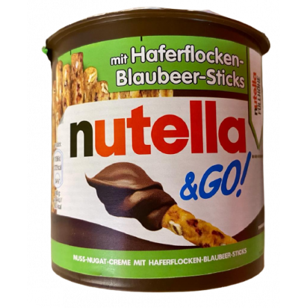Nutella & Go злаковые палочки с черникой и пастой 54 гр Италия 