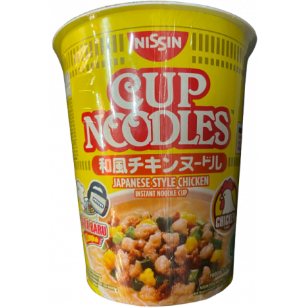 Лапша Nissin не острая с курицей в японском стиле Noodle Cup Chicken 67гр Индонезия