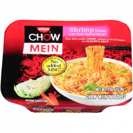 Лапша Nissin Chow Mein Shrimp со вкусом креветки 113гр, США