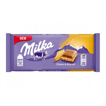 Шоколад Milka Cream & Biscuit 100 гр