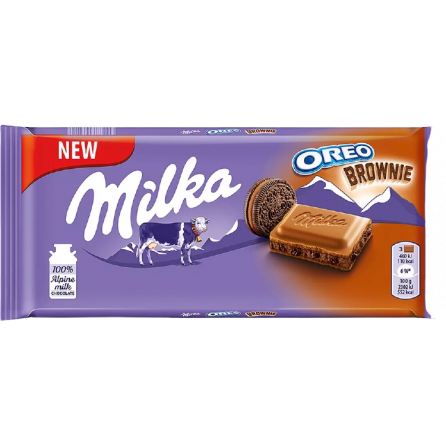 Шоколад Milka&Oreo Brownie 100 гр Германия