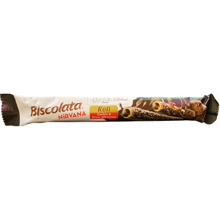 Вафельные трубочки Biscolata roll с темн шоколадом и печенем 27гр Европа
