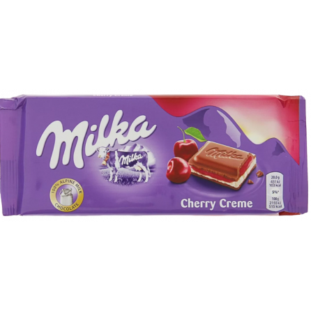 Шоколад Milka Cherry Cream 100g Германия
