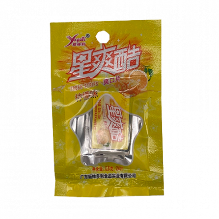 Освежающие пластинки Fresh Strips Лимон 19,2гр, Китай